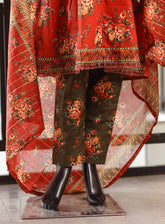 Bin Saeed Digital Printed Lawn Suits Stitched 3 Piece - BS25DPL RF07